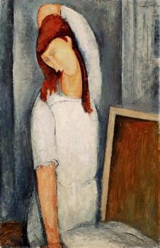 Amedeo Modigliani : Jeanne Hbuterne, Left Arm Behind her Head